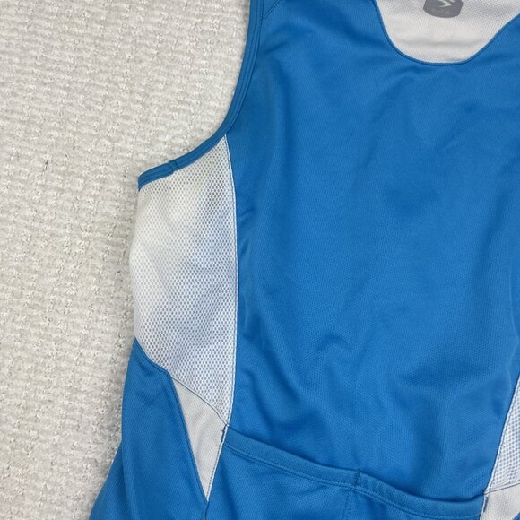 SUGOI Full Zip Cycling Womens Jersey Blue Sleeveless XS Sports Activewear - Picture 15 of 16